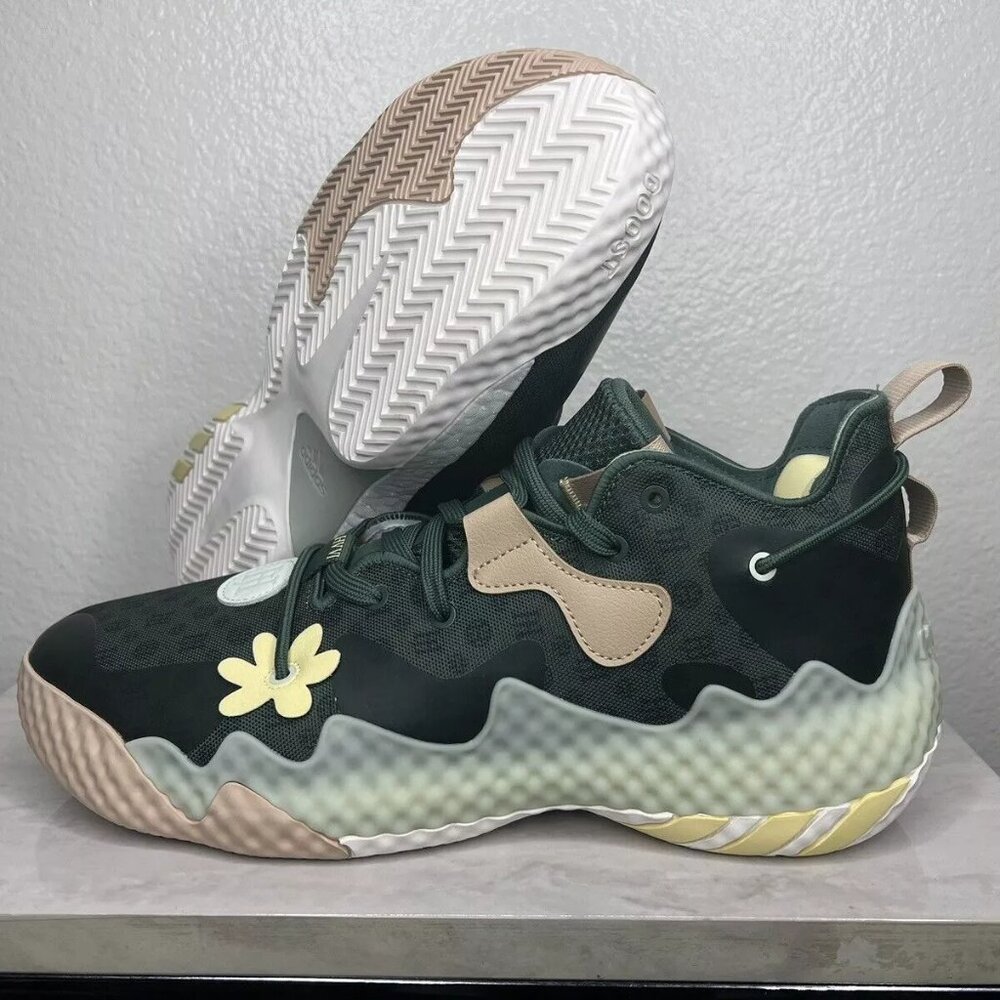 New Adidas James Harden Vol 6 Green Oxide Mens Size 11 Basketball Shoes size11